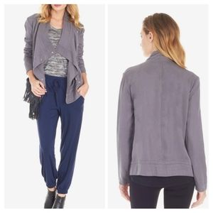 BB Dakota Grey Tencel Drape Light Moto Jacket XS